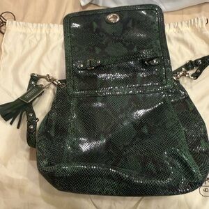Coach Shimmering Green Shoulder Bag